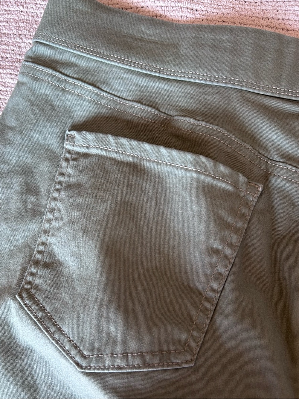 Gloria Vanderbilt All-around Slimming Effect pull on twill pants 14 olive - Picture 8 of 10